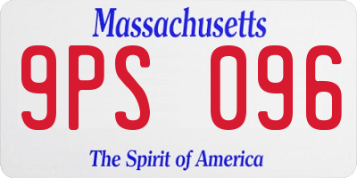 MA license plate 9PS096