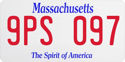 MA license plate 9PS097