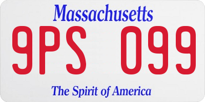 MA license plate 9PS099