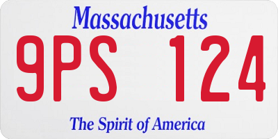 MA license plate 9PS124