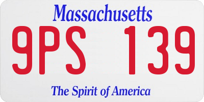 MA license plate 9PS139