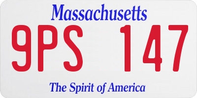 MA license plate 9PS147