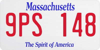 MA license plate 9PS148