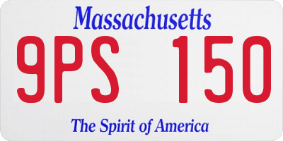 MA license plate 9PS150