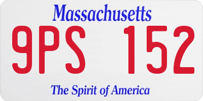 MA license plate 9PS152