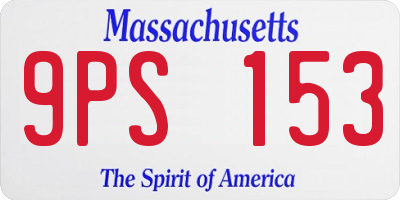 MA license plate 9PS153