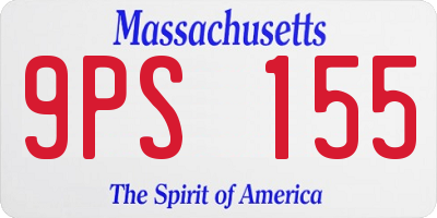 MA license plate 9PS155