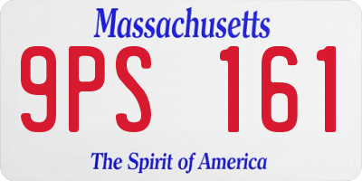 MA license plate 9PS161
