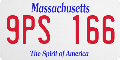 MA license plate 9PS166