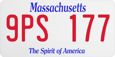 MA license plate 9PS177
