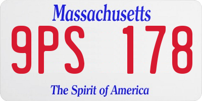 MA license plate 9PS178