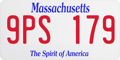 MA license plate 9PS179