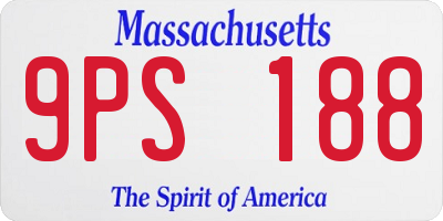 MA license plate 9PS188