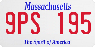 MA license plate 9PS195