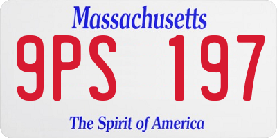 MA license plate 9PS197