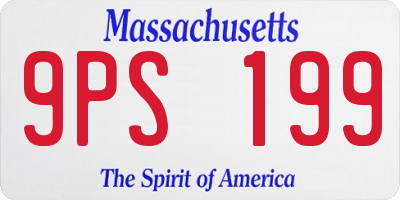 MA license plate 9PS199