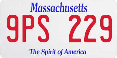 MA license plate 9PS229