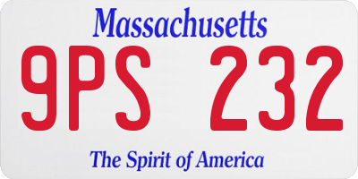 MA license plate 9PS232