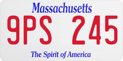MA license plate 9PS245