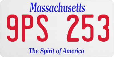 MA license plate 9PS253
