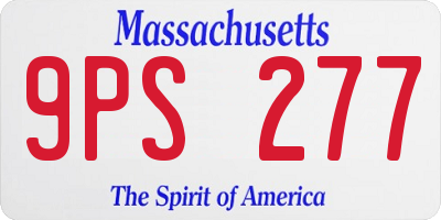 MA license plate 9PS277