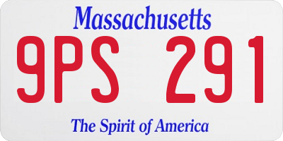 MA license plate 9PS291