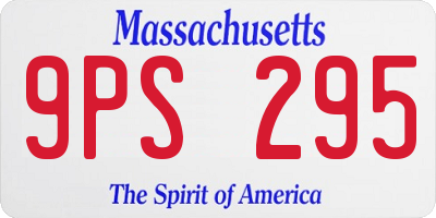 MA license plate 9PS295