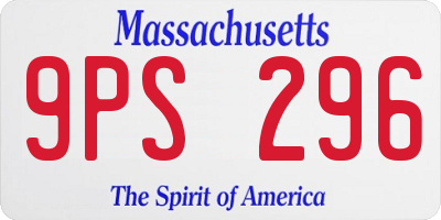 MA license plate 9PS296