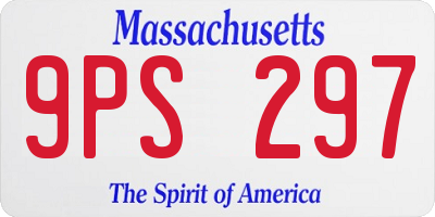 MA license plate 9PS297