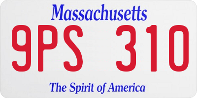 MA license plate 9PS310