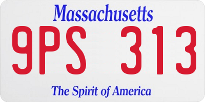 MA license plate 9PS313