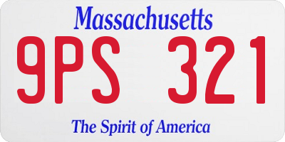 MA license plate 9PS321