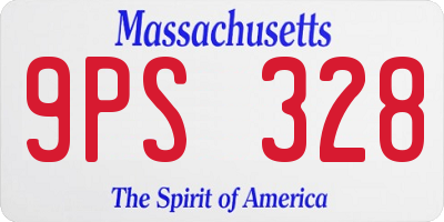 MA license plate 9PS328