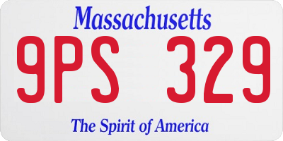 MA license plate 9PS329