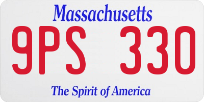 MA license plate 9PS330