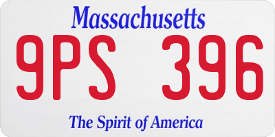 MA license plate 9PS396