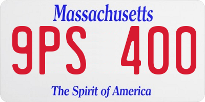 MA license plate 9PS400