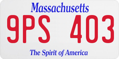 MA license plate 9PS403