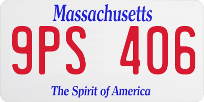 MA license plate 9PS406