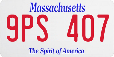 MA license plate 9PS407