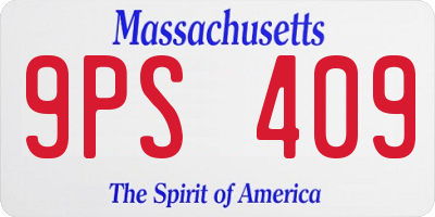MA license plate 9PS409