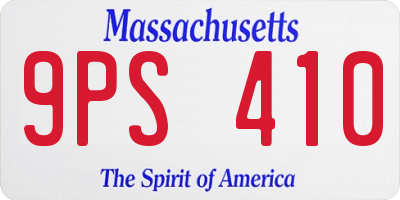MA license plate 9PS410