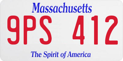 MA license plate 9PS412