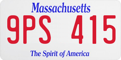 MA license plate 9PS415