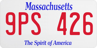 MA license plate 9PS426