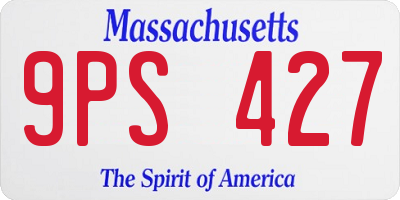 MA license plate 9PS427