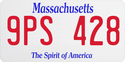 MA license plate 9PS428