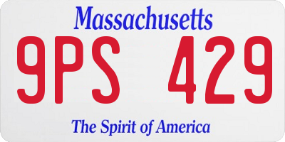 MA license plate 9PS429