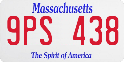 MA license plate 9PS438