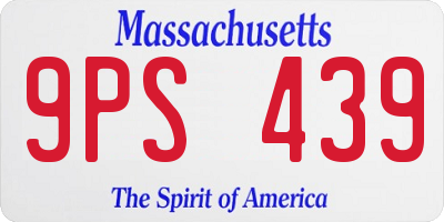 MA license plate 9PS439